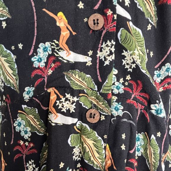 A.P.C. Floral Midi Dress - Black and Green - Picture 9 of 13